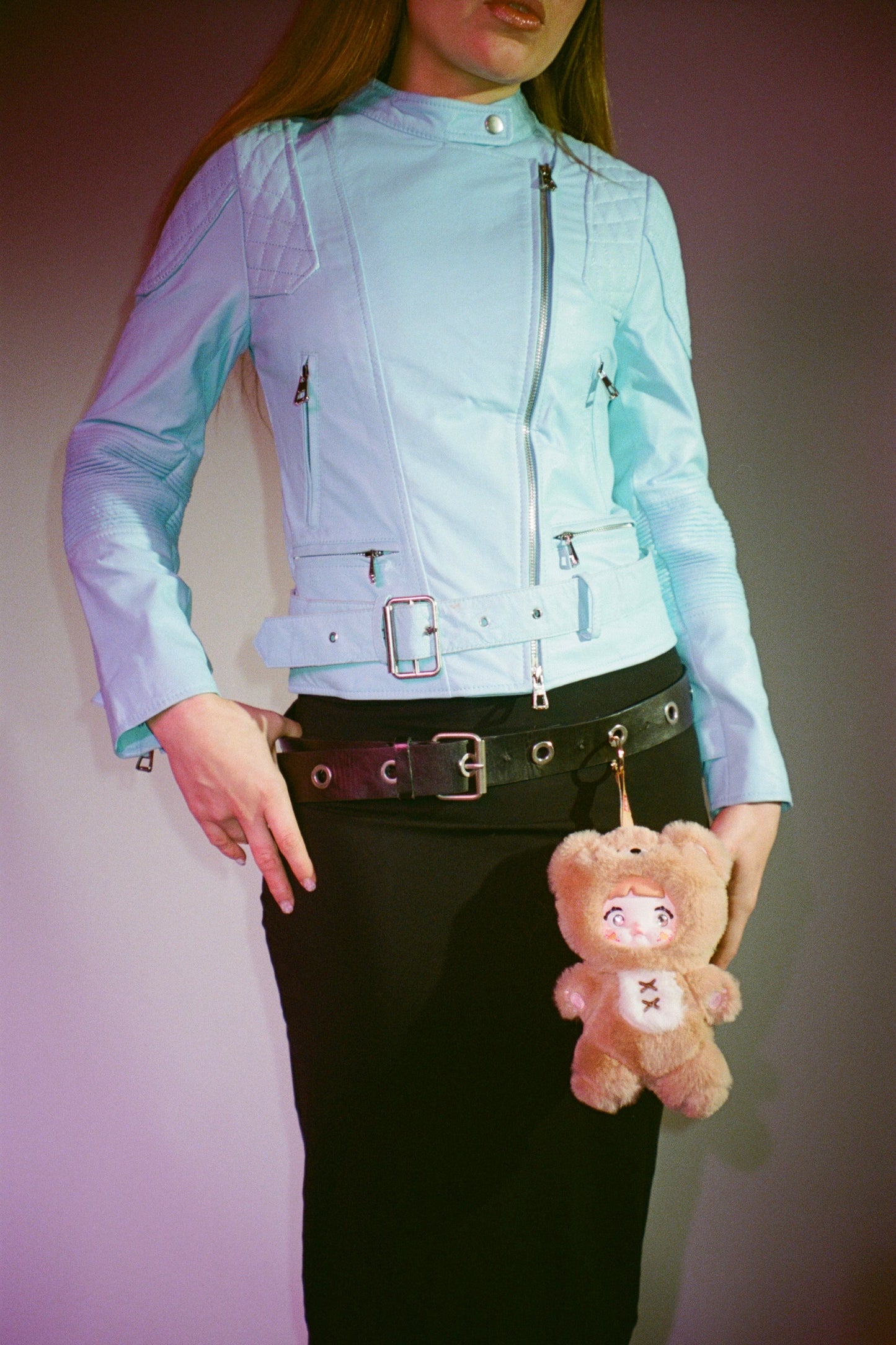 Sky Blue Moto jacket