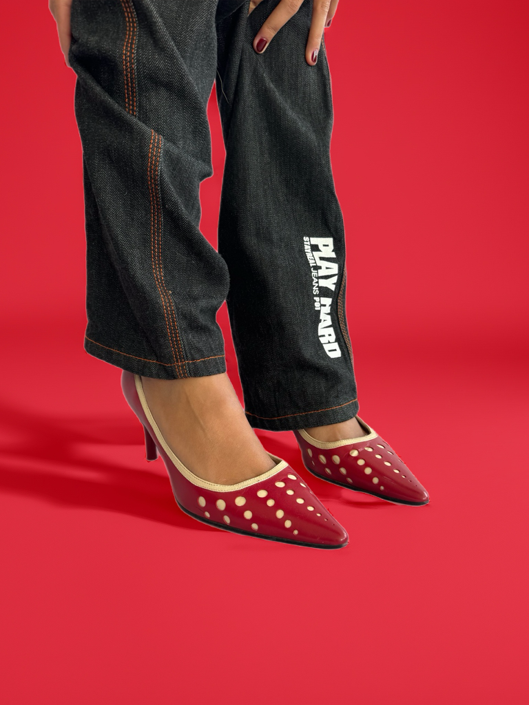 Mollini Polka dot heels Y2k 39