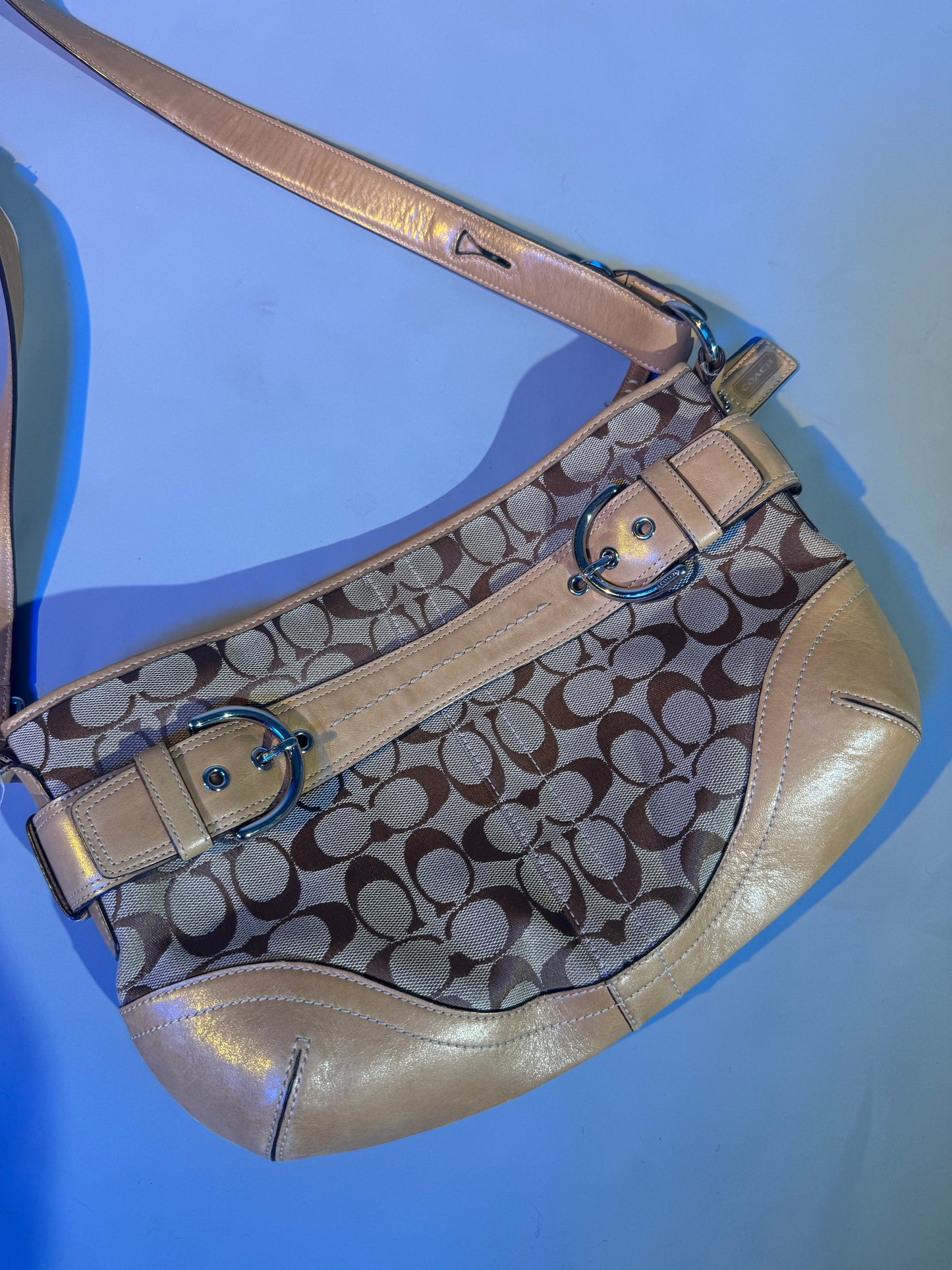 Vintage Coach Signature Buckle bag