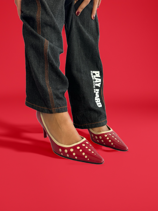 Mollini Polka dot heels Y2k 39