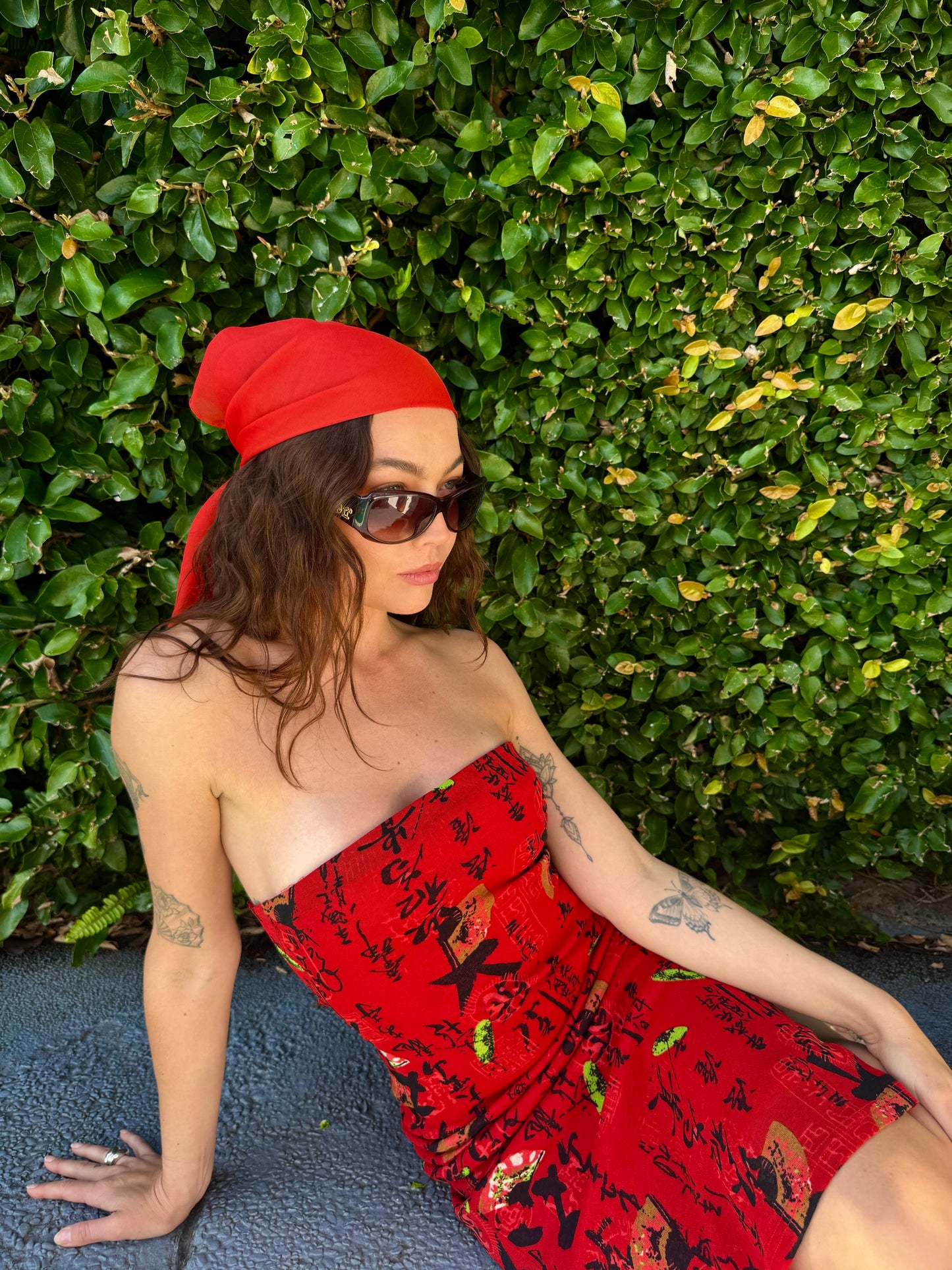 Oriental y2k boobtube dress