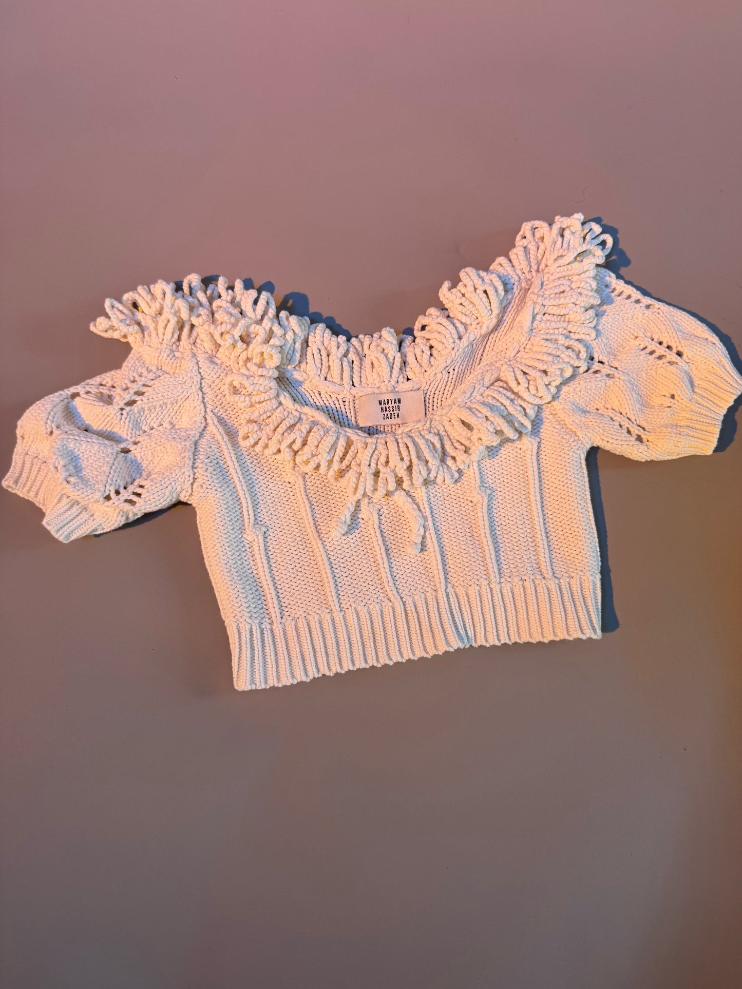 Maryam Nassir Zadeh 'shoreline' cotton knit crop top
