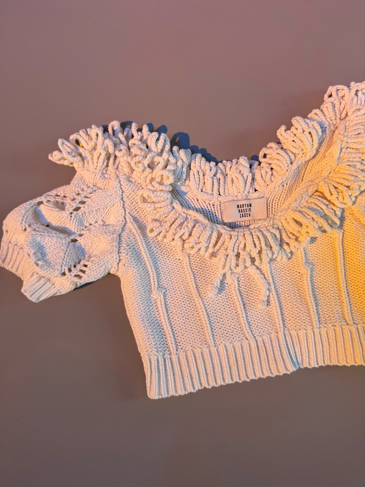 Maryam Nassir Zadeh 'shoreline' cotton knit crop top