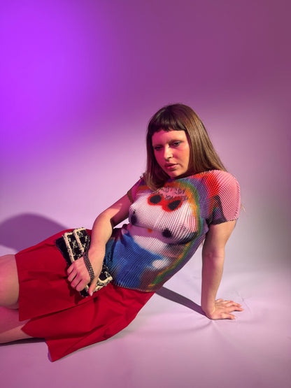 Prada Sports Red pleated skirt