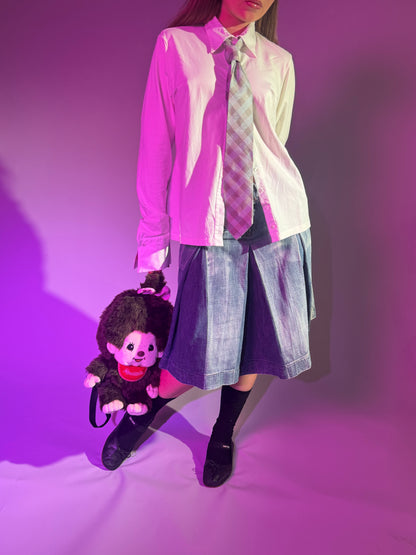 Miss Sixty Pleated Denim Midi