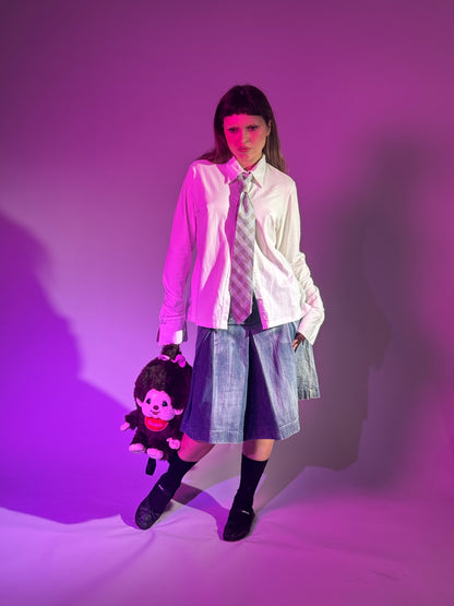 Miss Sixty Pleated Denim Midi