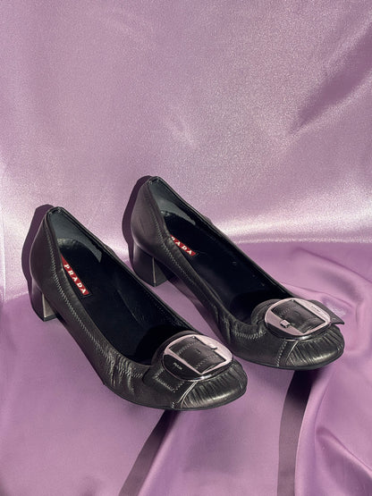 Prada buckle heels 38