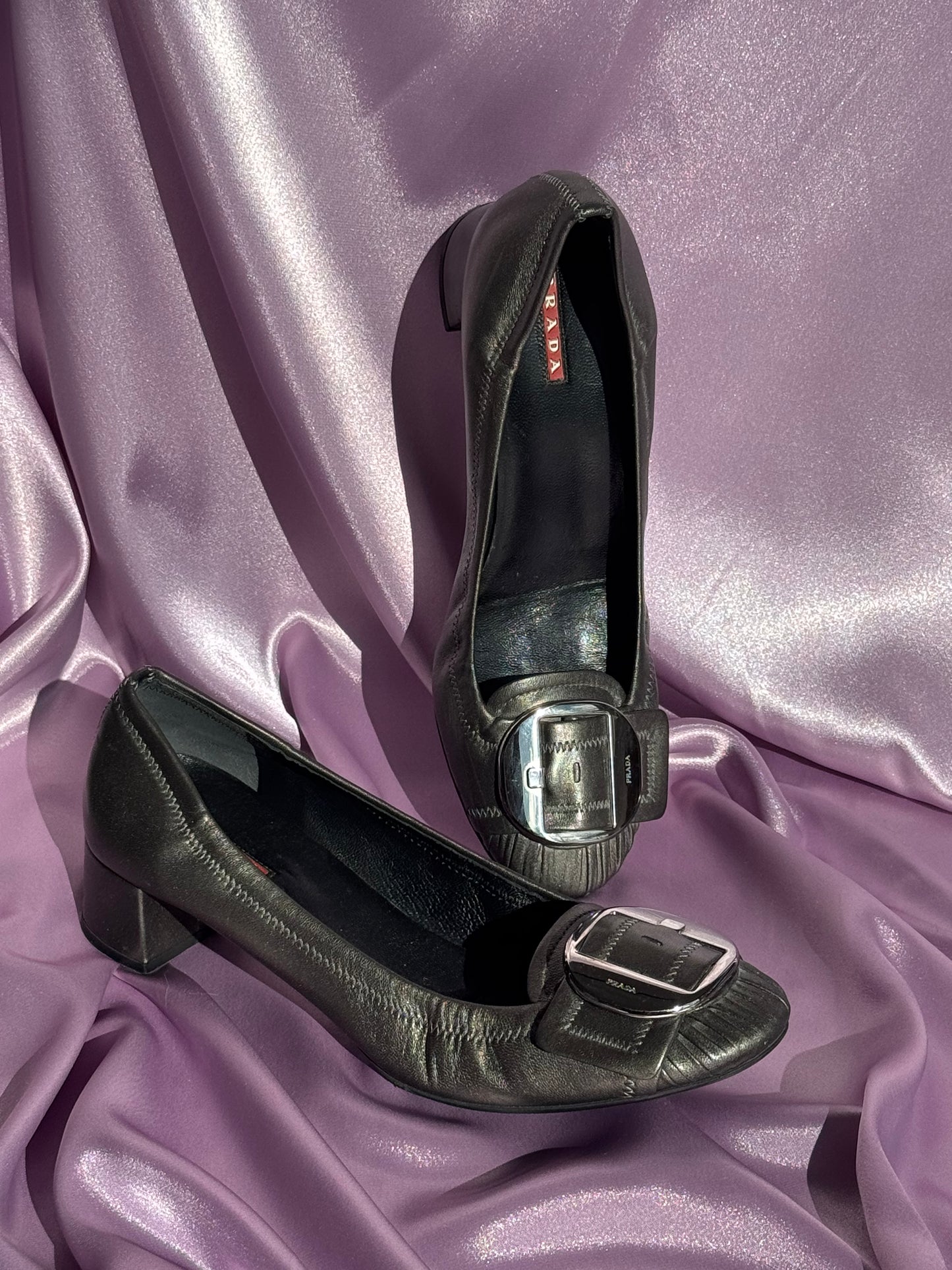 Prada buckle heels 38