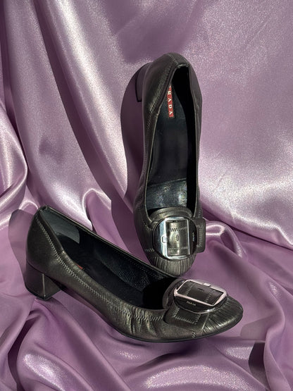 Prada buckle heels 38