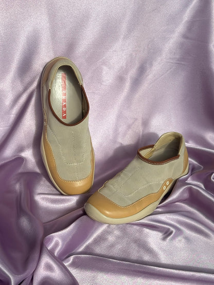 Prada Liena Rossa Slip ons 38