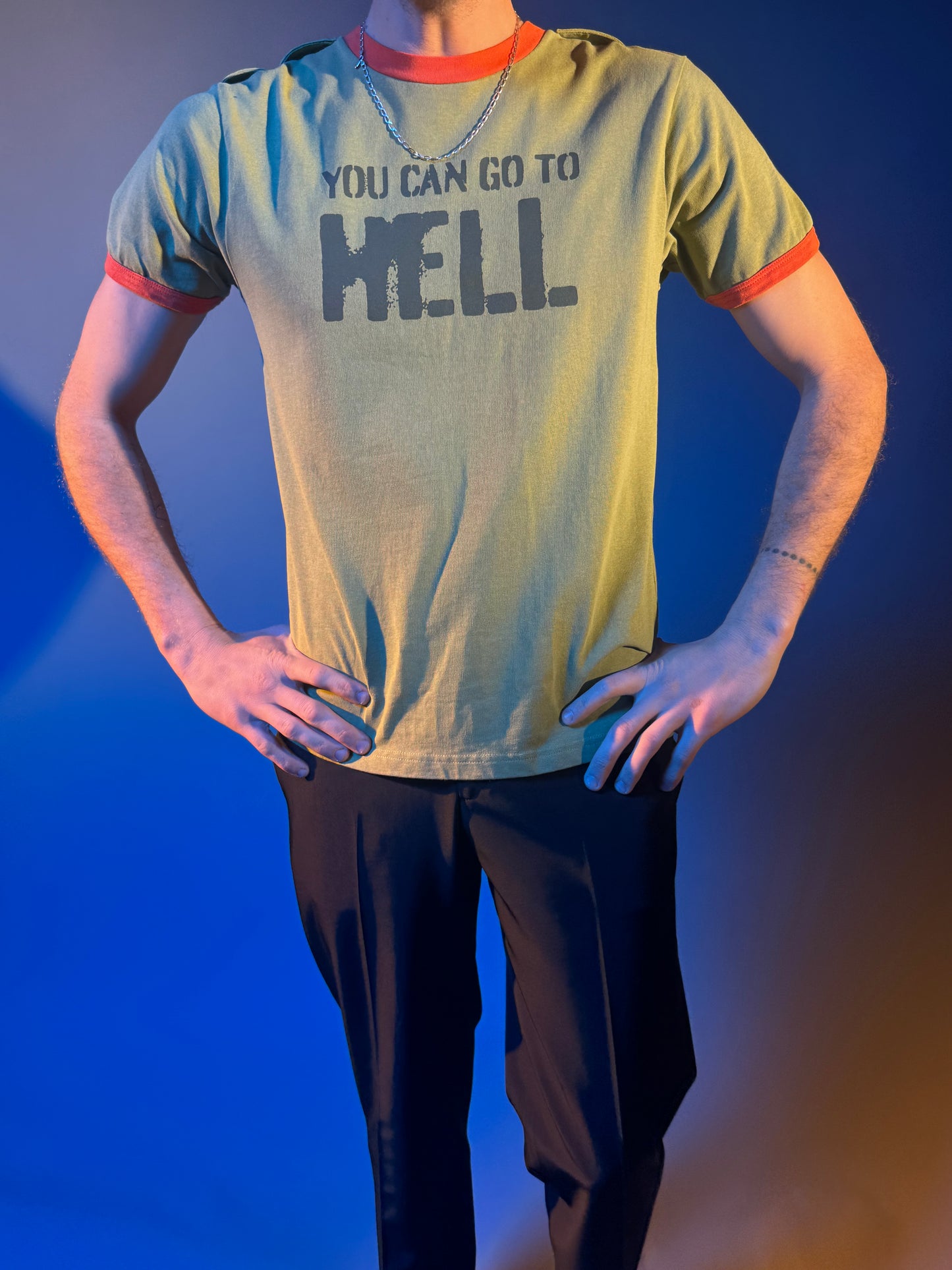 Heaven by Marc Jacobs Go To Hell Ringer T-Shirt