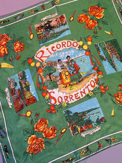 Vintage Sorrento souvenir scarf
